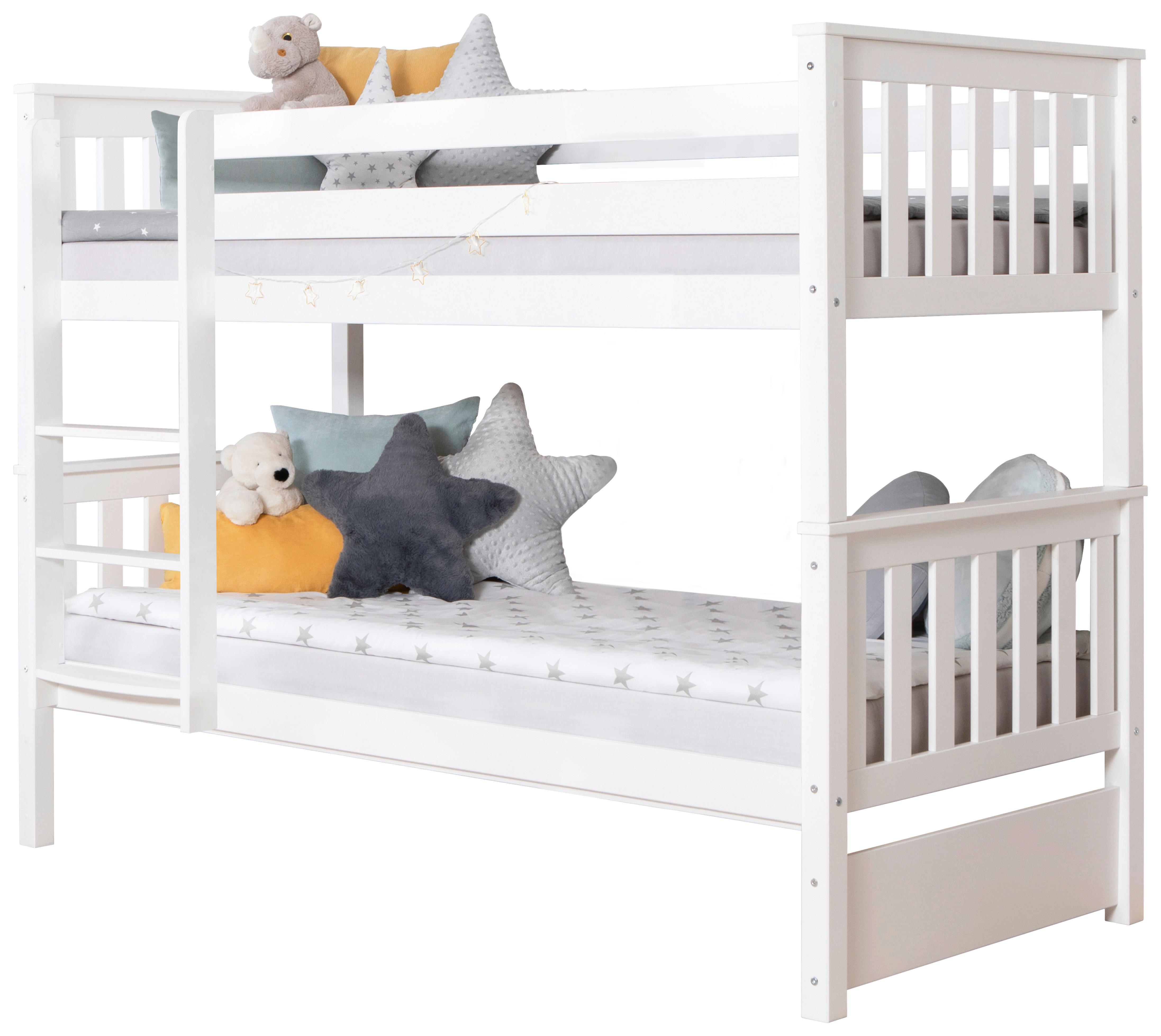 Etagenbett Sammy Weiß ca. 90x200cm - Weiß, MODERN, Holz (90/200cm) - Livetastic