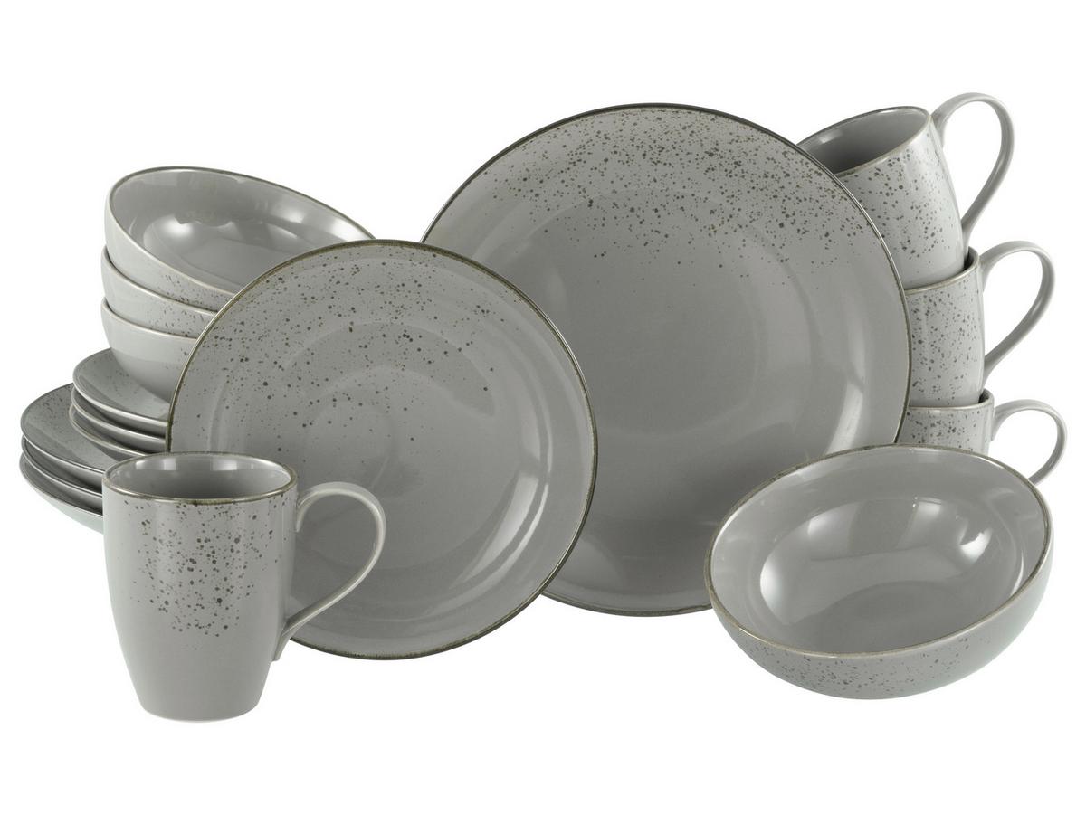 Kombinirani Servis Stone, 16-Delni - siva, Basics, keramika - Creatable