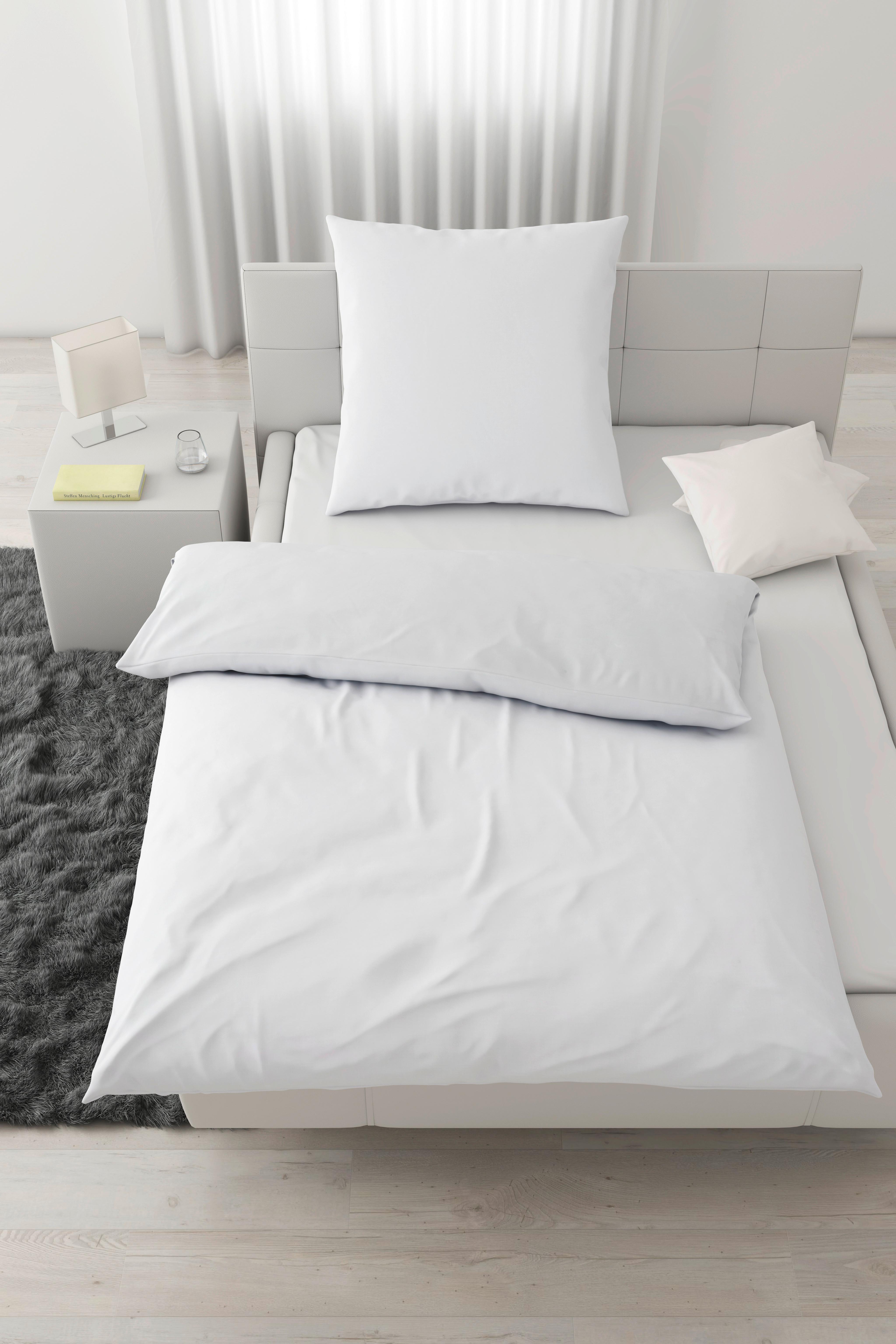 Bettwäsche Ilvy in Weiß ca. 135x200cm - Weiß, MODERN, Textil (135/200cm) - Modern Living