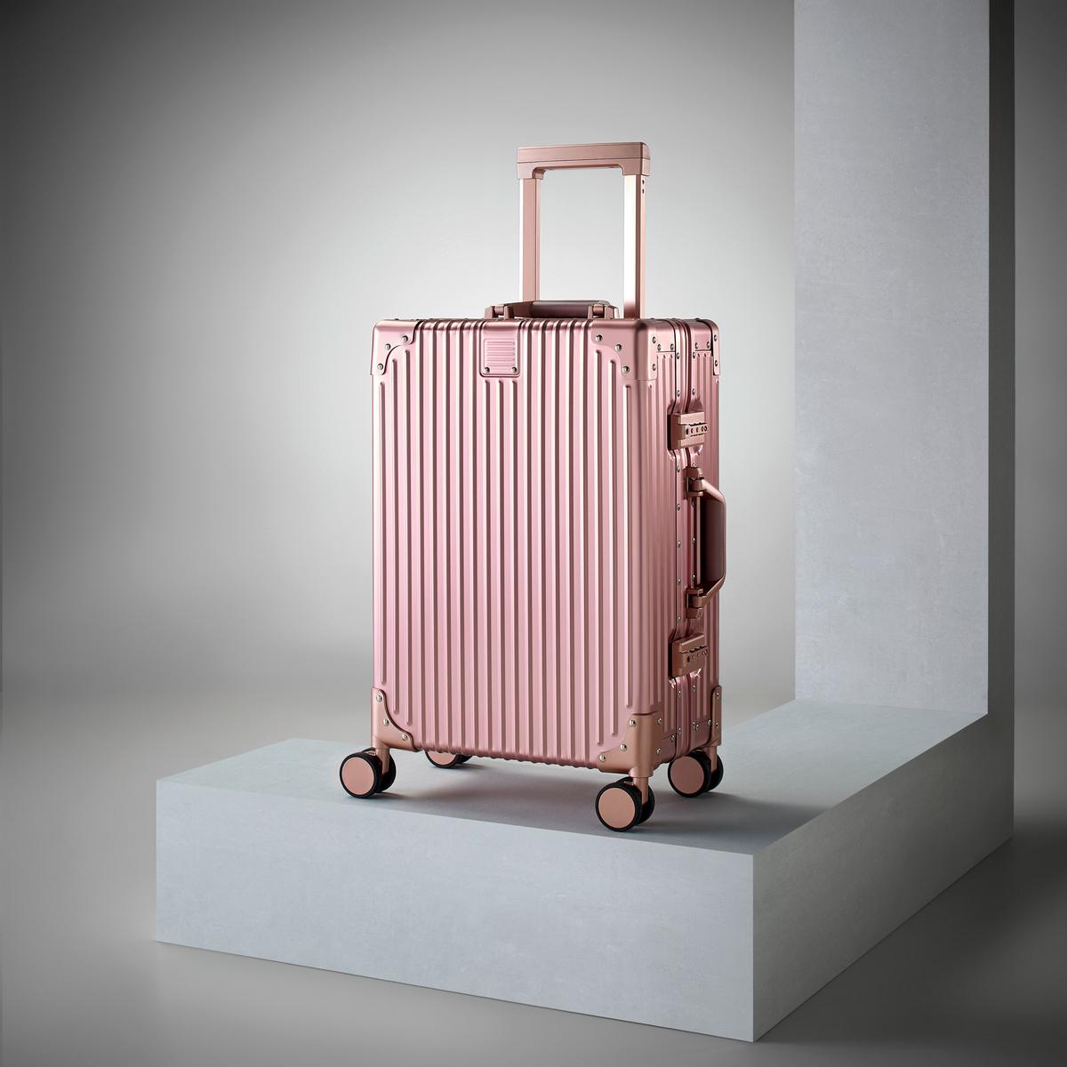 Reisekoffer Dubai Roségold ca. 36l - Roségold, KONVENTIONELL, Metall (56/36/22cm) - Mömax