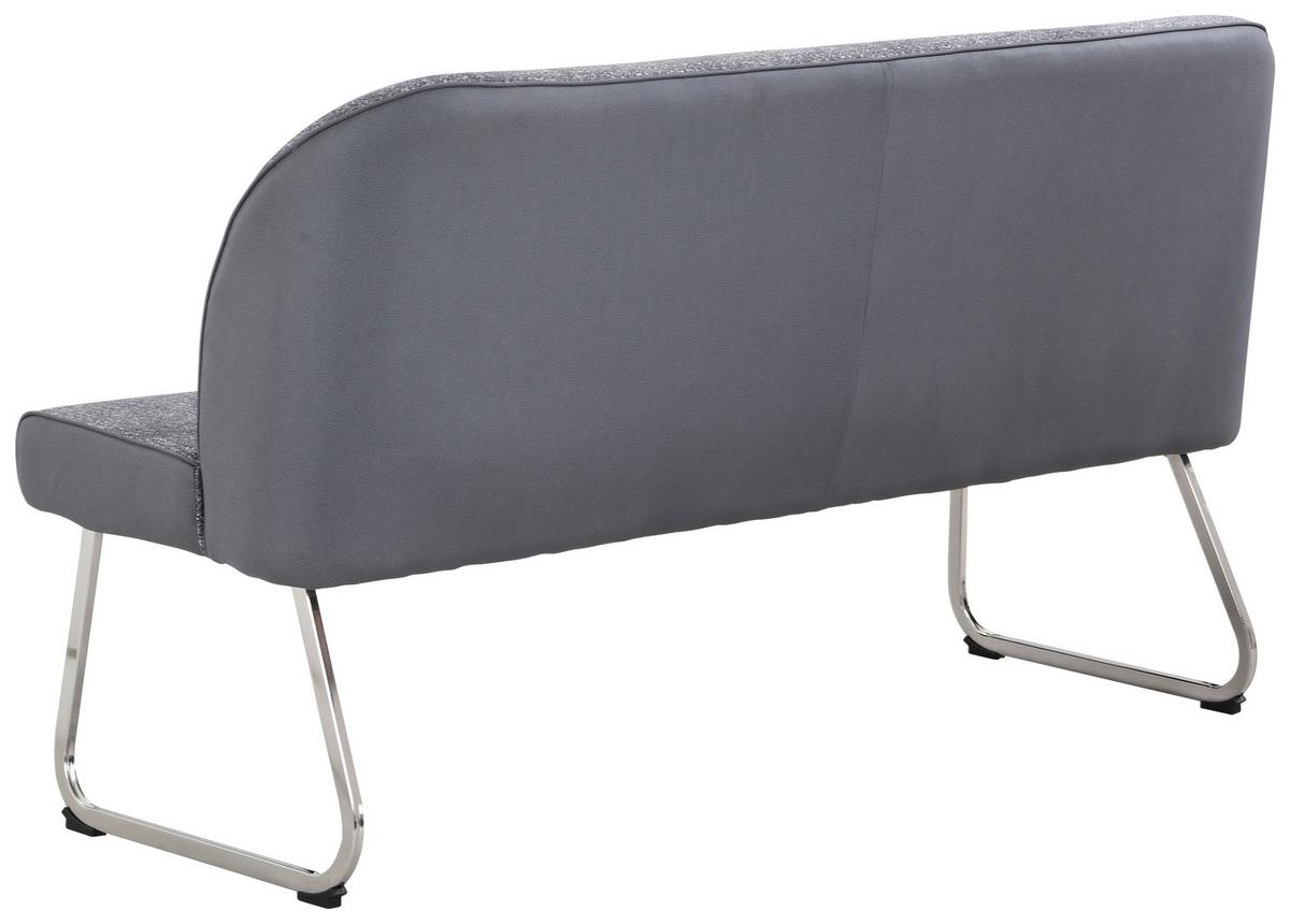Klop Astrid, Siva - siva/barve niklja, Konvencionalno, kovina/tekstil (157/89/65cm)