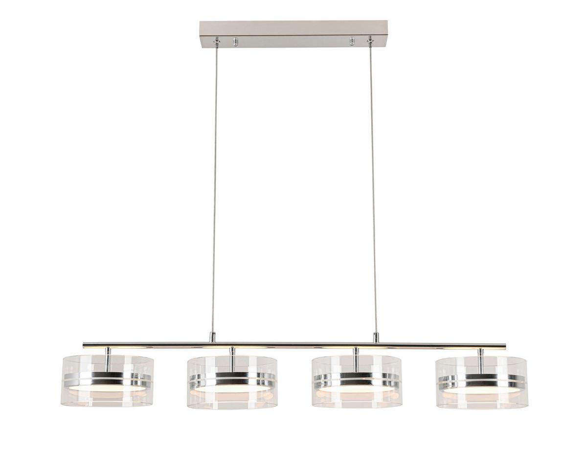 LAMPA WISZĄCA LED LUCA *SBN*SH* - kolor chromowy, Design, tworzywo sztuczne/metal (93/18/120cm) - Novel