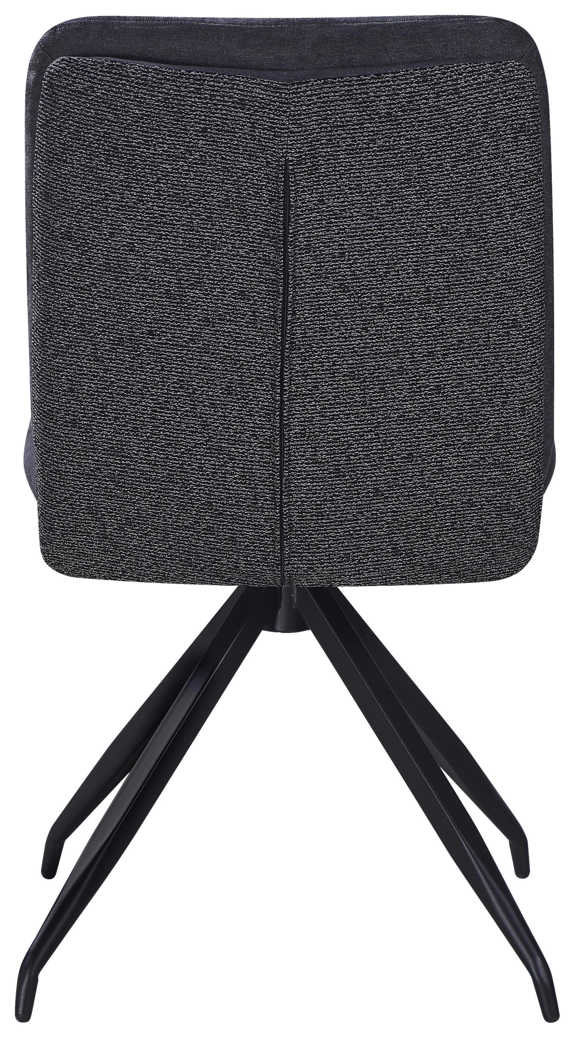 Stuhl Nova Grau - Schwarz/Grau, MODERN, Textil/Metall (48/89/67cm) - Premium Living