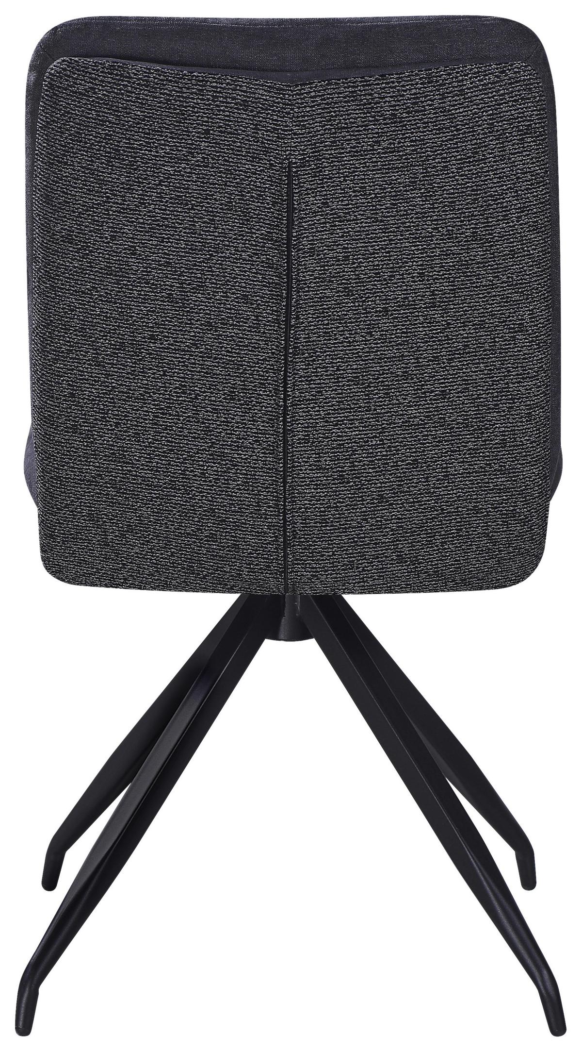 Stuhl Nova Grau - Schwarz/Grau, MODERN, Textil/Metall (48/89/67cm) - Premium Living