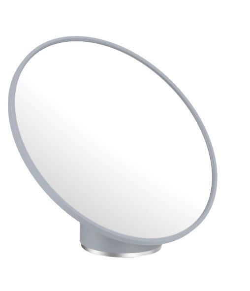 Kosmetikspiegel Chris in Grau - Grau, Modern, Glas/Kunststoff (19,9/17,2/13,3cm) - Premium Living