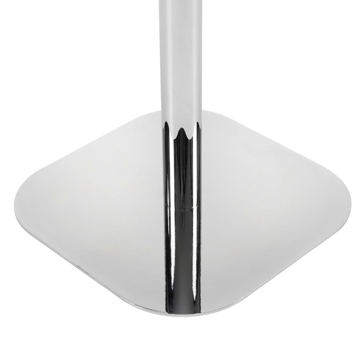 Bistrotisch Theo Weiß/Chromfarben - Chromfarben/Weiß, MODERN, Stein/Metall (70/70/75cm) - Premium Living