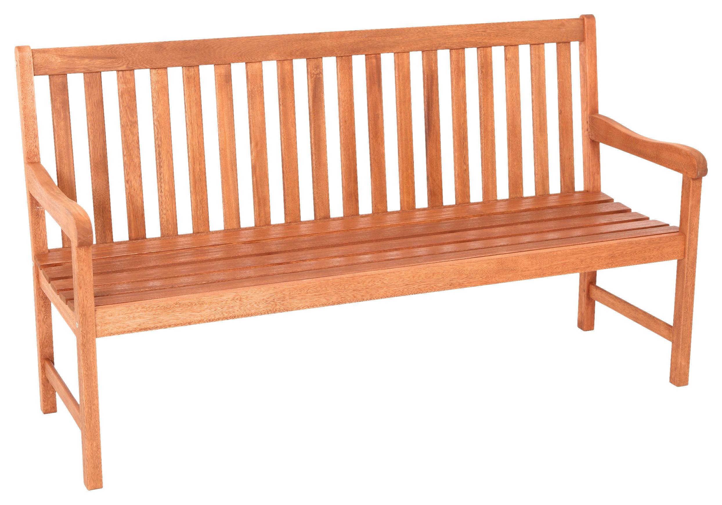 Gartenbank Santos aus Eukalyptus Natur - Naturfarben, Basics, Holz (157/89/58cm) - Gardenson