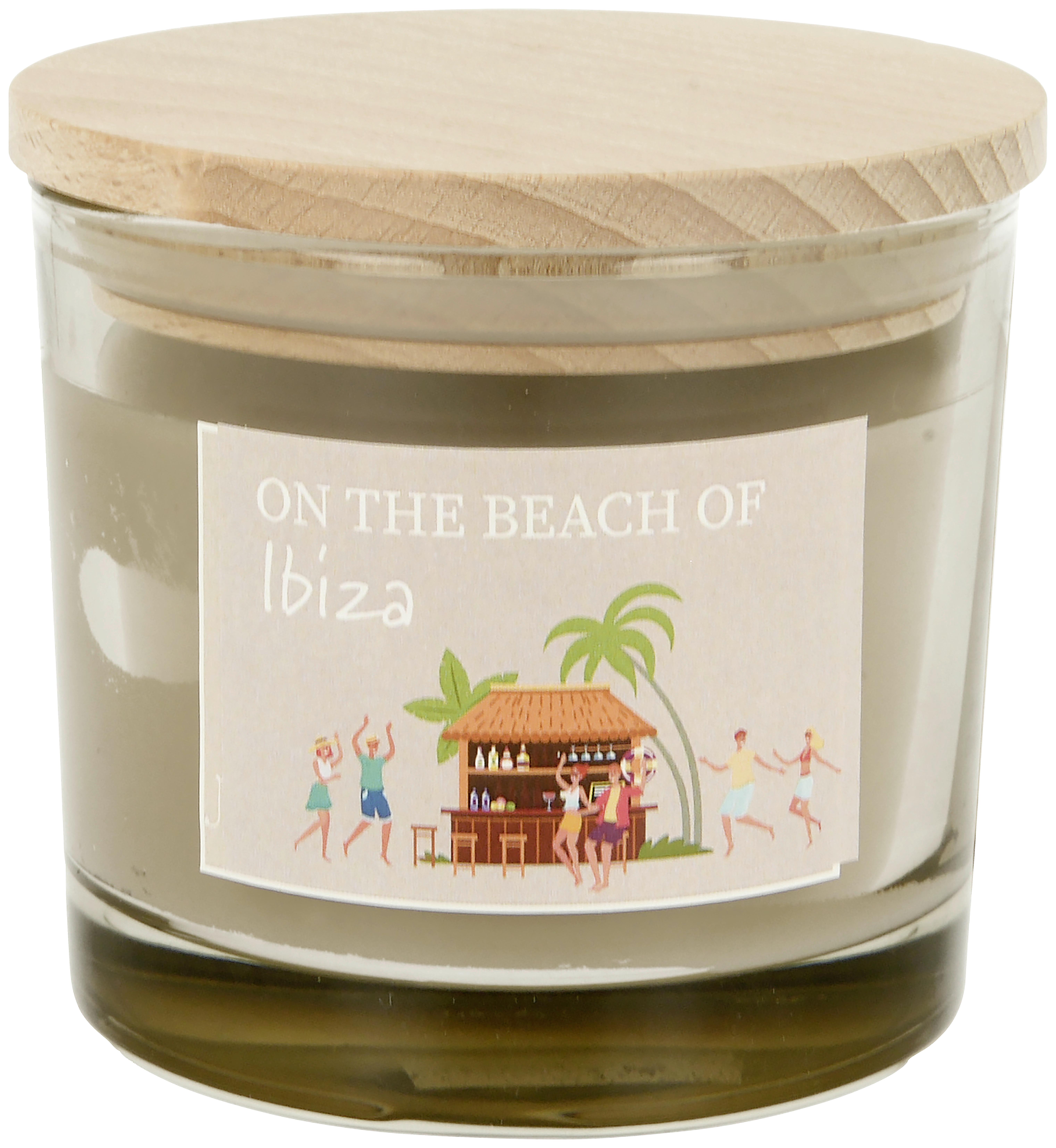 Kerze im Glas Luke in diversen Designs - Türkis/Blau, Glas (8/9cm) - Mömax