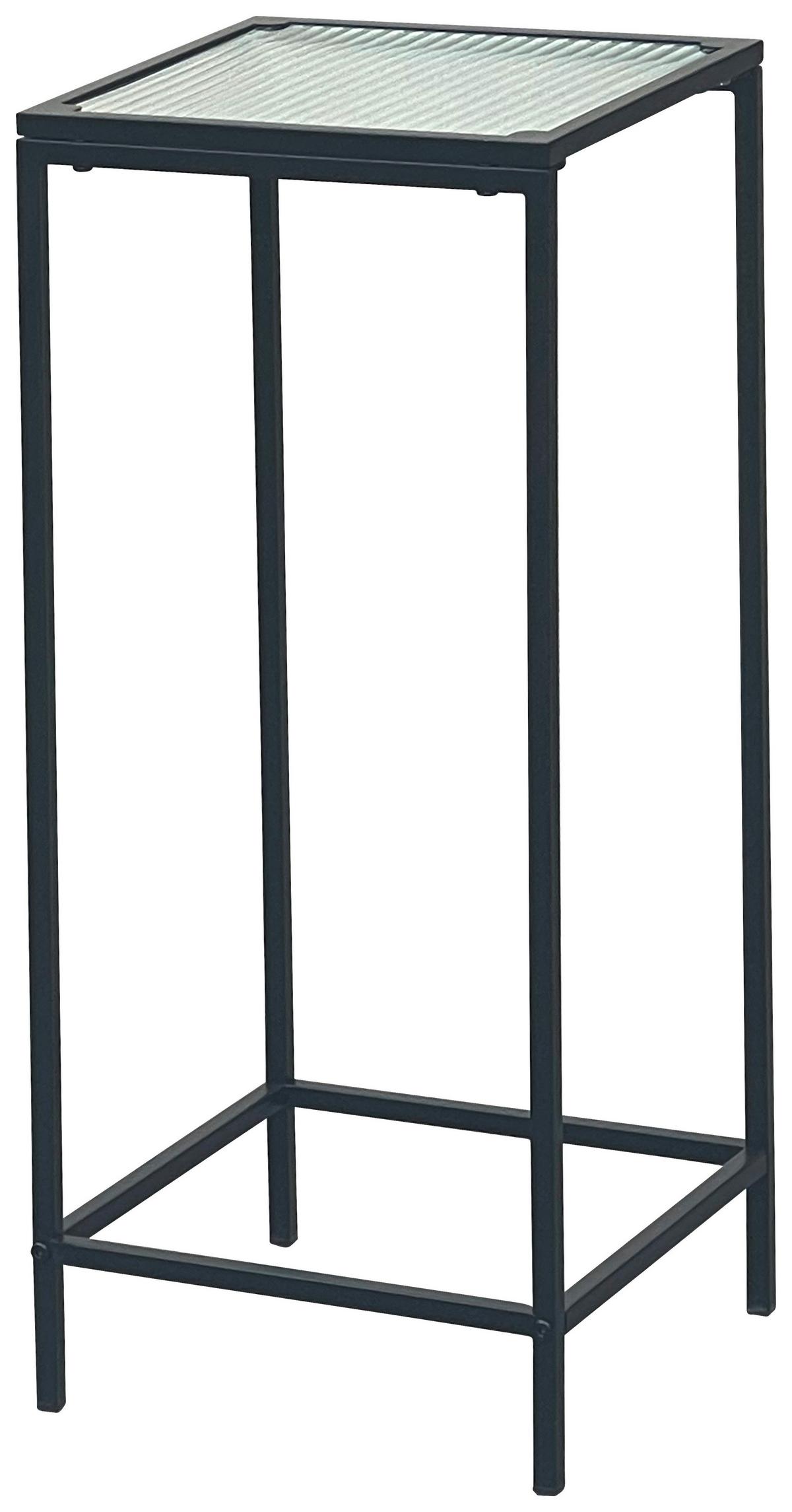 Stolpično Stojalo Za Rože Shine -Exklusiv- - črna/prosojno, Moderno, kovina/steklo (30/70/30cm) - Mömax