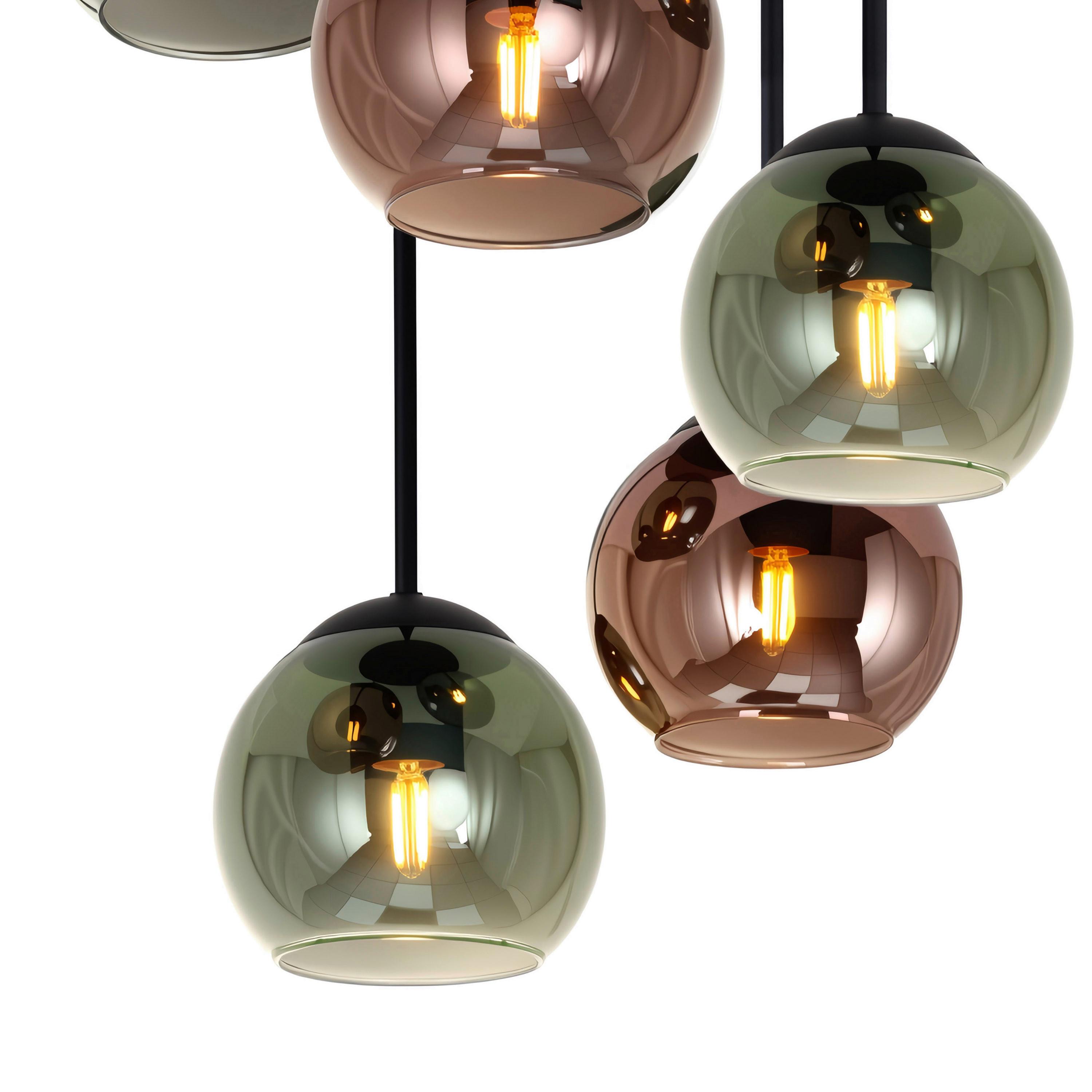 TAKLAMPA GREN - röd/grön, Modern, metall/glas (42/58,8cm) - Mömax