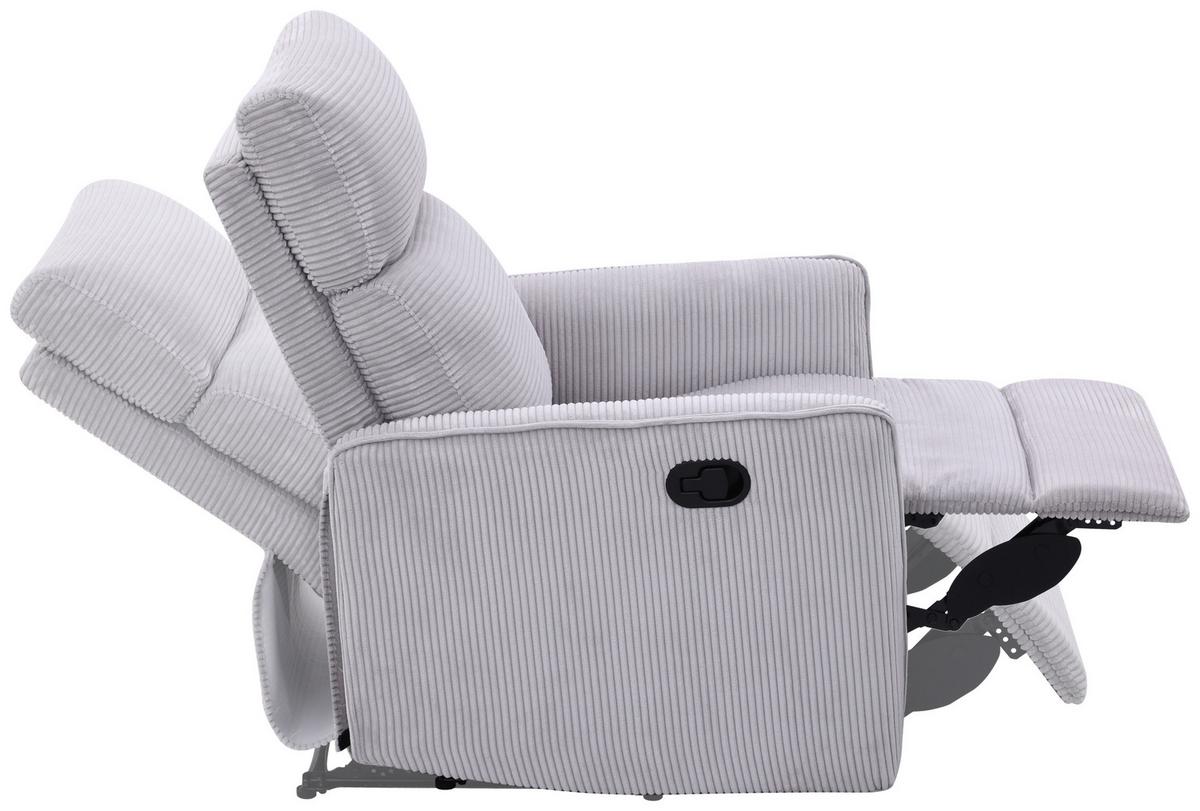 Sedežna Garnitura London - siva/črna, Basics, kovina/umetna masa (133/105/93cm) - Ondega