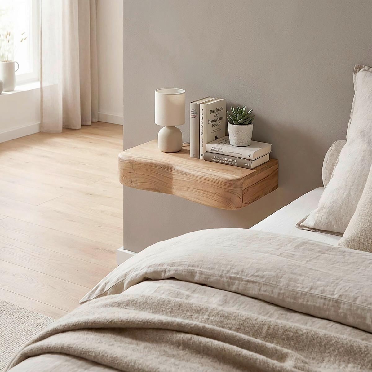 Nachttisch Wl7.841 - Akaziefarben, Design, Holz (40/8/20cm) - Livetastic