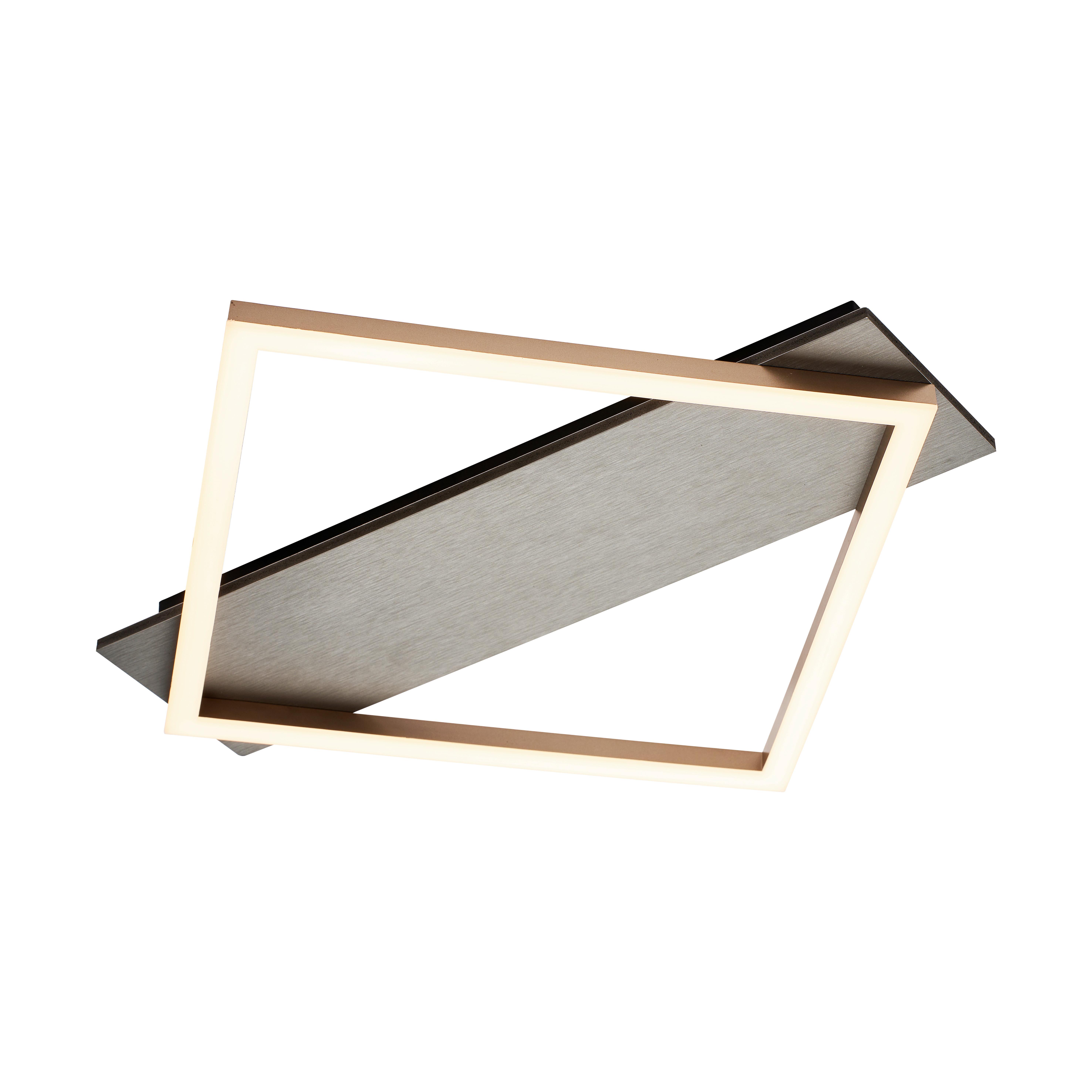 LED-Deckenleuchte Willü Grau/Schwarz max. 18 Watt - Champagner/Schwarz, MODERN, Holzwerkstoff/Kunststoff (46/46/5cm) - Modern Living