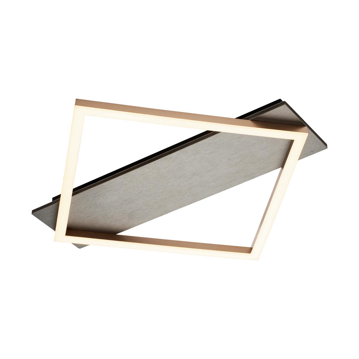 Stropna Led-svetilka Willü - barve šampanjca/siva, Moderno, kovina/umetna masa (46/46/5cm) - Modern Living