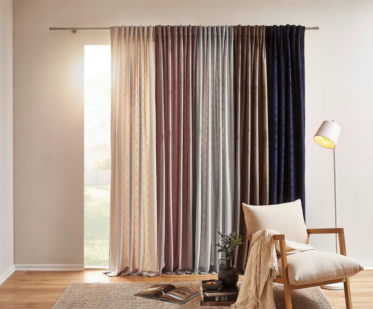 ZASŁONA GOTOWA J-IMPRESS JOOP! - szary, Design, tkanina (130/250cm) - Joop!