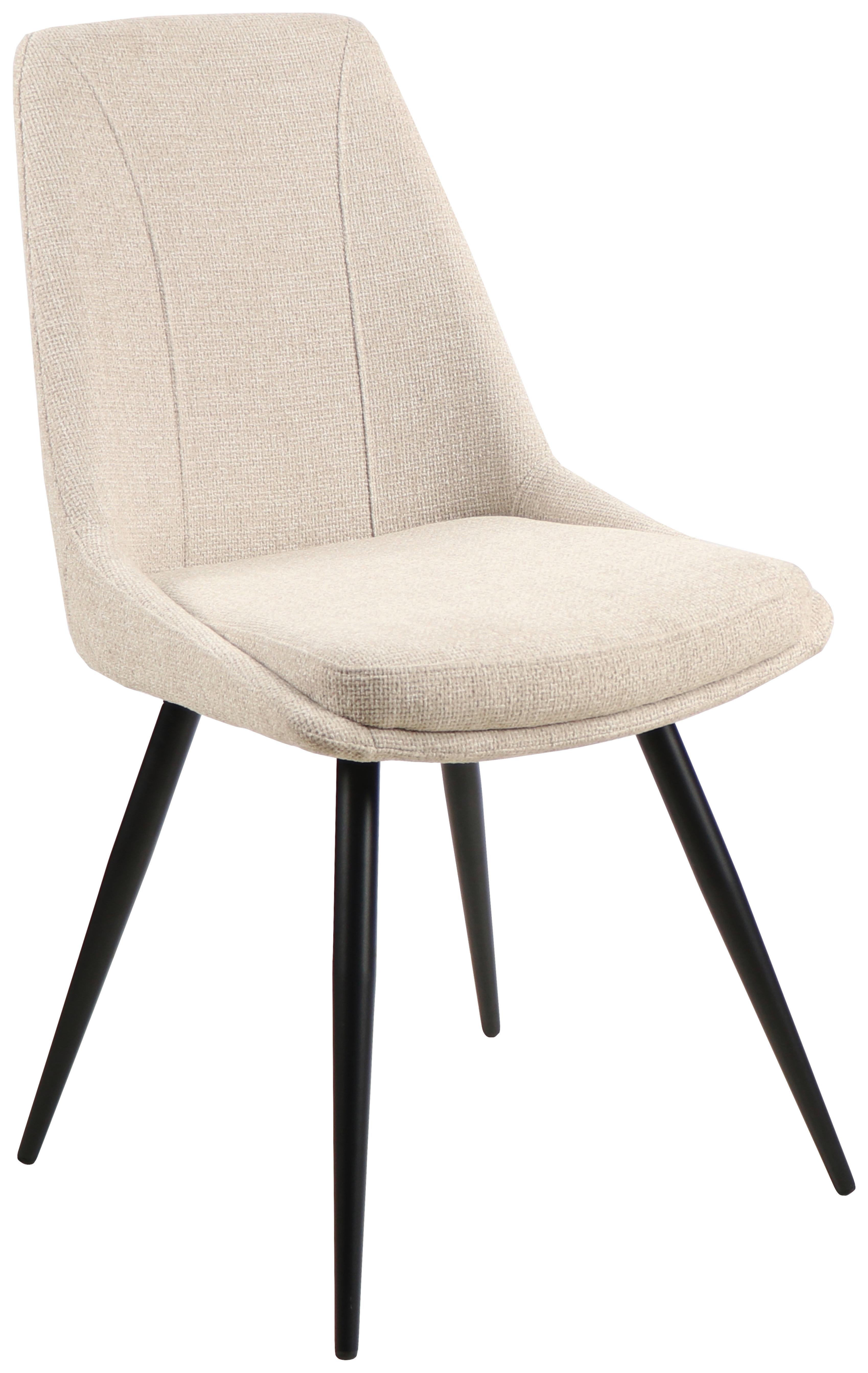 KRZESŁO CORINNA - beżowy/czarny, Modern, metal/drewno (49/88/59cm) - MID.YOU