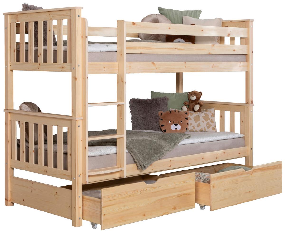 Pograd Sammy, Pravi Les, 90x200cm - naravne barve, Moderno, les (90/200cm) - MID.YOU