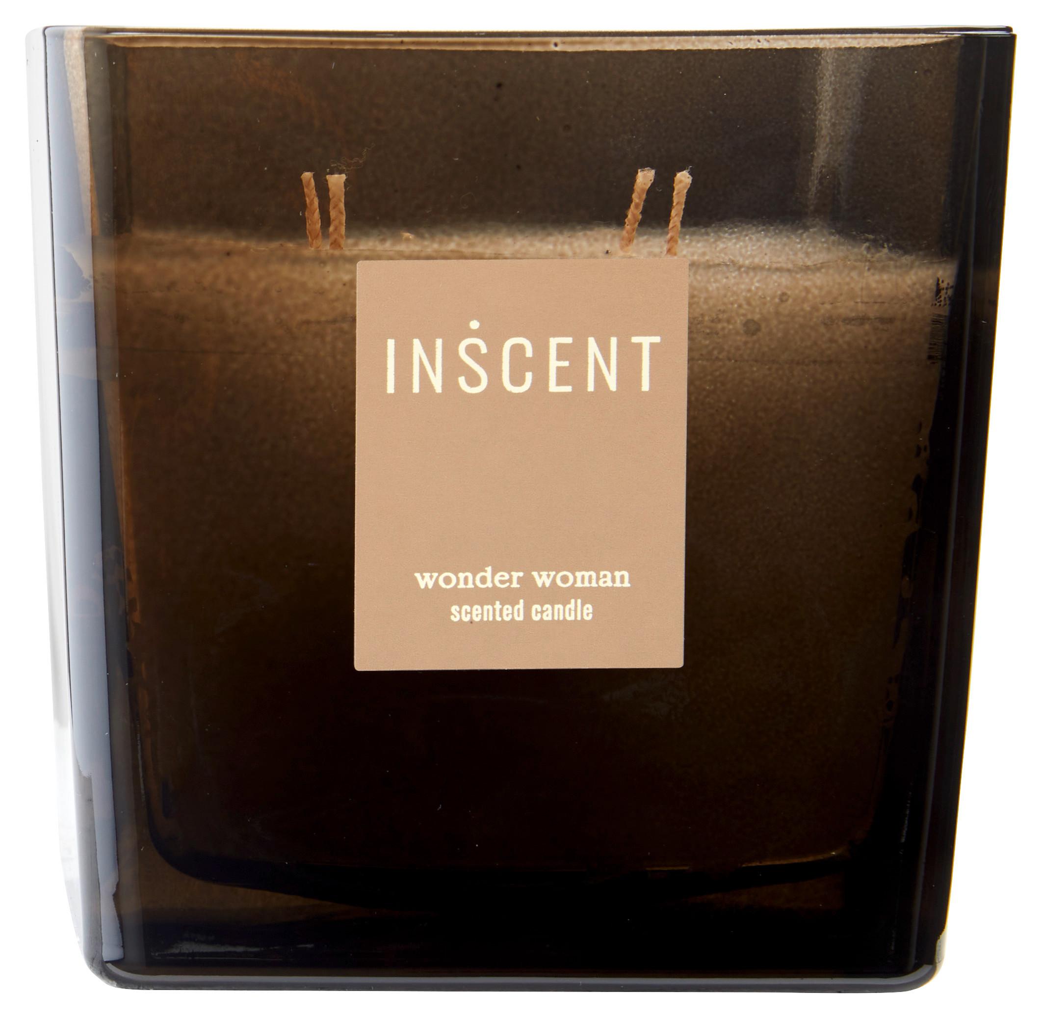 Kerze im Glas Wonder Woman in Weiss - Klar/Weiss, Design, Glas (12/12/12cm) - Inscent