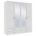 Kleiderschrank Weiß - Alufarben/Weiß, MODERN, Holzwerkstoff/Kunststoff (168/188/52cm) - Modern Living Kleiderschrank Weiß - Alufarben/Weiß, MODERN, Holzwerkstoff/Kunststoff (168/188/52cm) - Modern Living