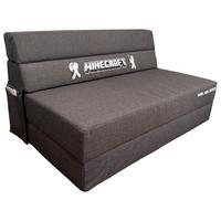 Schlafsofa Minecraft ca. 119x80x200 cm Grau - Grau, MODERN, Textil (119/80/80-200cm) - Minecraft