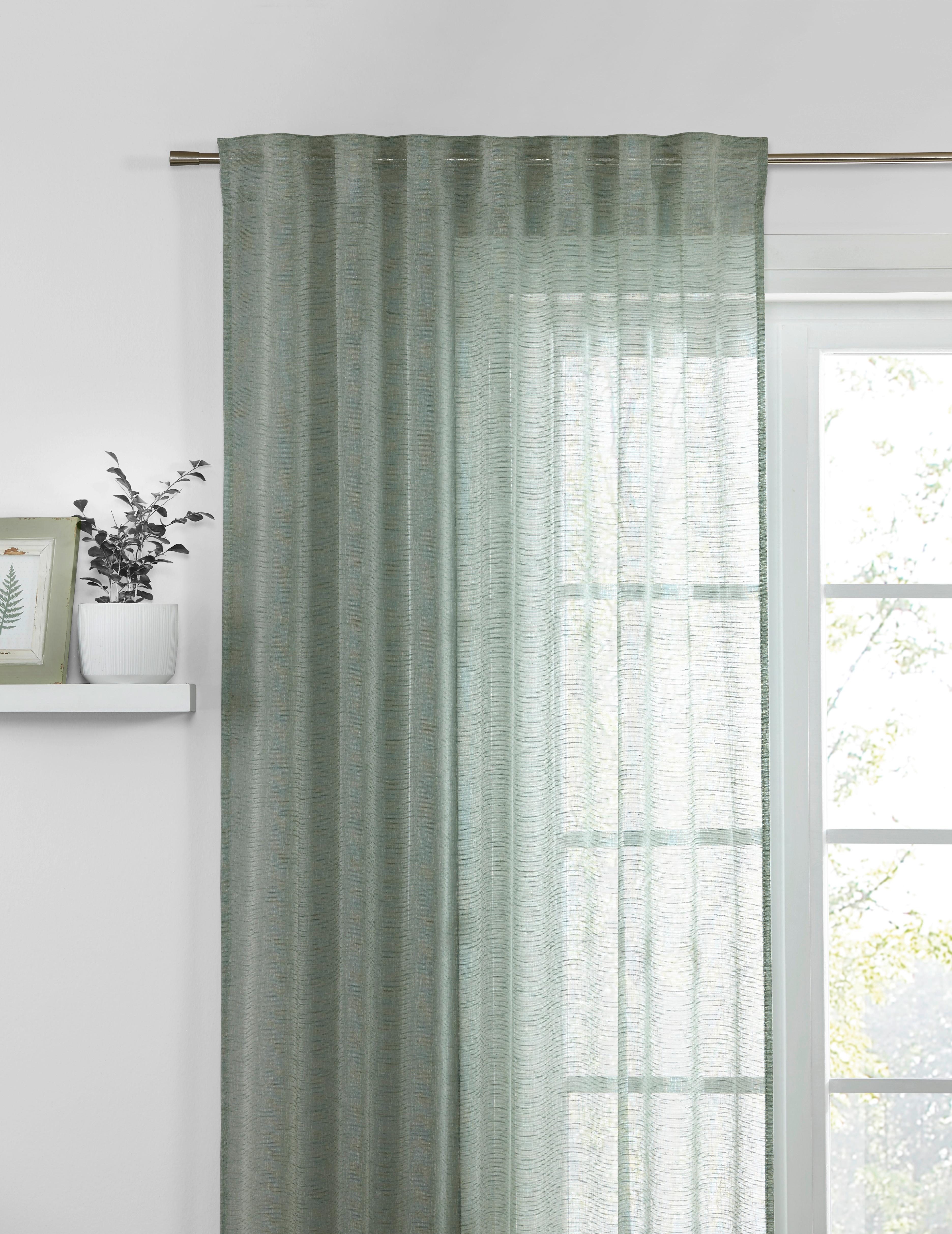 GARDINLÄNGD SIGRID -EXT- - grön, Romantik / Lanthus, textil (140/245cm) - Premium Living