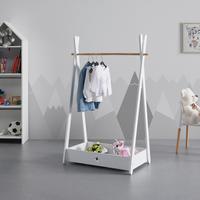 Kinderkleiderschrank weiß, "Lia" - Weiß, MODERN (73/126/43cm) - Bessagi Kids