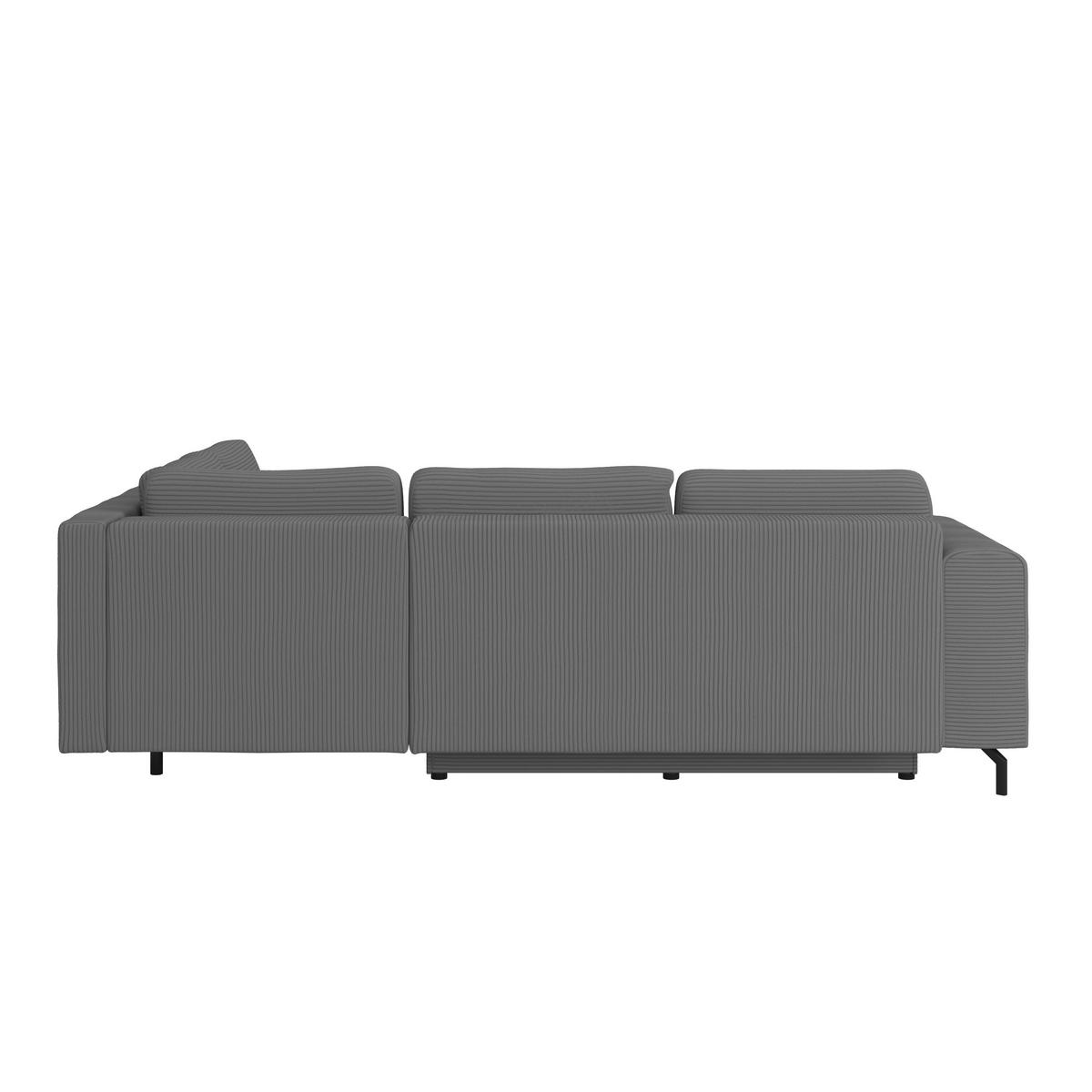 Colțar VENI - gri închis, Modern, textil (272/210cm) - Modern Living