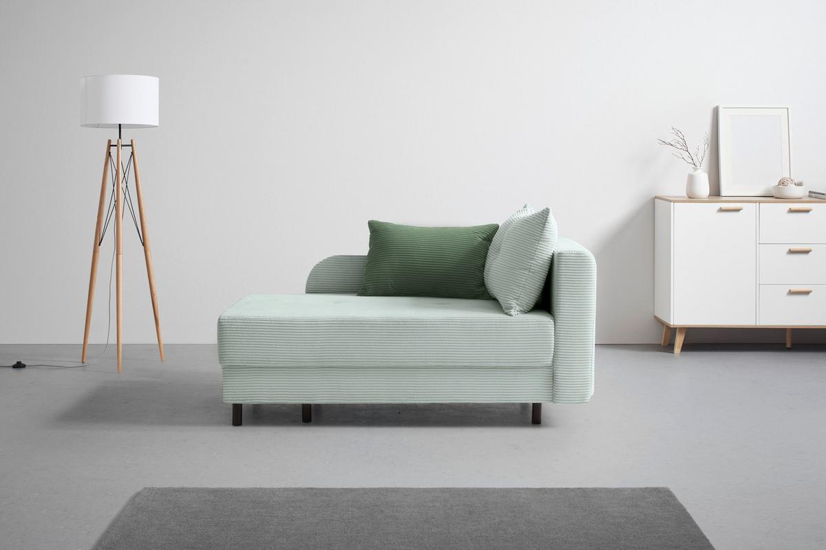 Liege Nova Grau - Schwarz/Grau, MODERN, Holz/Textil (145/62/85cm) - Mömax