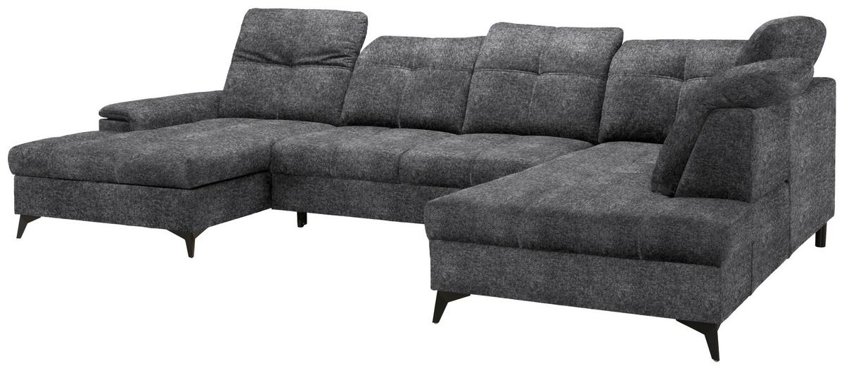 Wohnlandschaft Sierra Grau - Grau, Modern, Textil/Metall (364/90-106/181-230cm) - Mömax