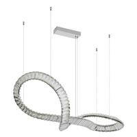 LED-HÄNGELEUCHTE 67339-72C NEIL - Klar/Chromfarben, Basics, Glas/Metall (110/33/120cm) - Globo