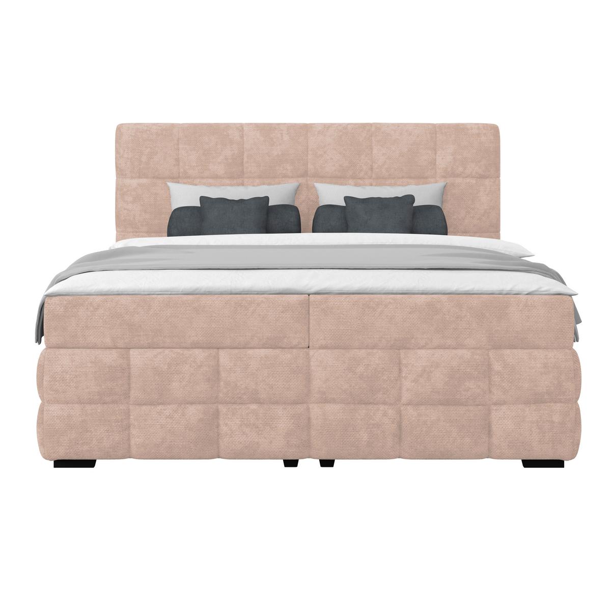 PAT BOX VEGA - bej/verde, Trend, lemn/textil (200/200cm) - Modern Living