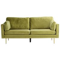 2-SITZER-SOFA BOOM - Goldfarben/Grün, Design, Textil/Metall (203/84/90cm) - Livetastic