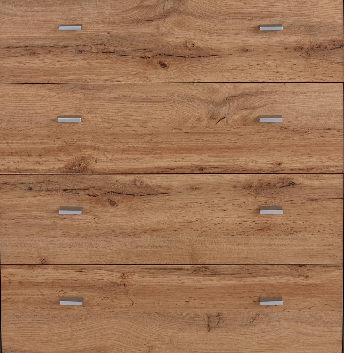 Komoda 4-You Yuk06 - siva/barve hrasta, Moderno, leseni material (74/85.4/44.3cm) - Mömax