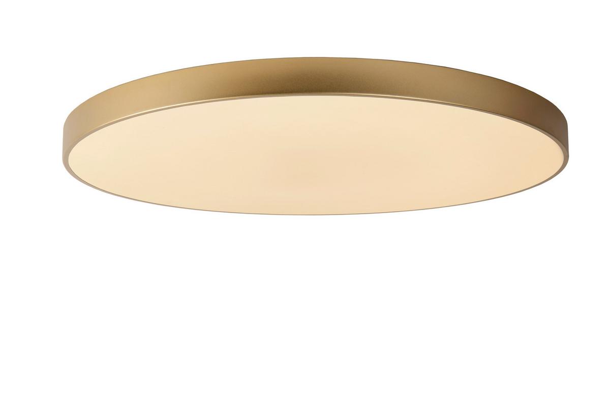 LAMPA SUFITOWA LED 79185/80/02 UNAR - kolor mosiężny, Konventionell, tworzywo sztuczne/metal (80/80/5cm) - Lucide