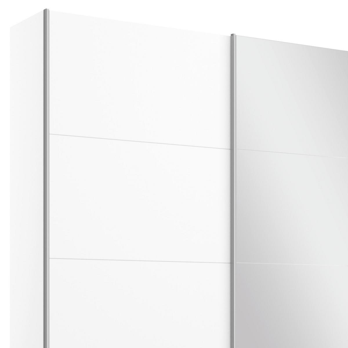 Ormar S Kliznim Vratima Belluno - bijela/boje aluminija, Moderno, drvni materijal/metal (271/230/62cm) - Modern Living