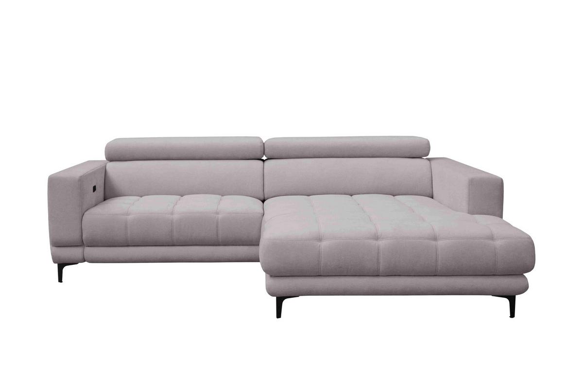 Sarokkanapé Aspen - szürke, Konventionell, faalapú anyag/textil (264/192cm)