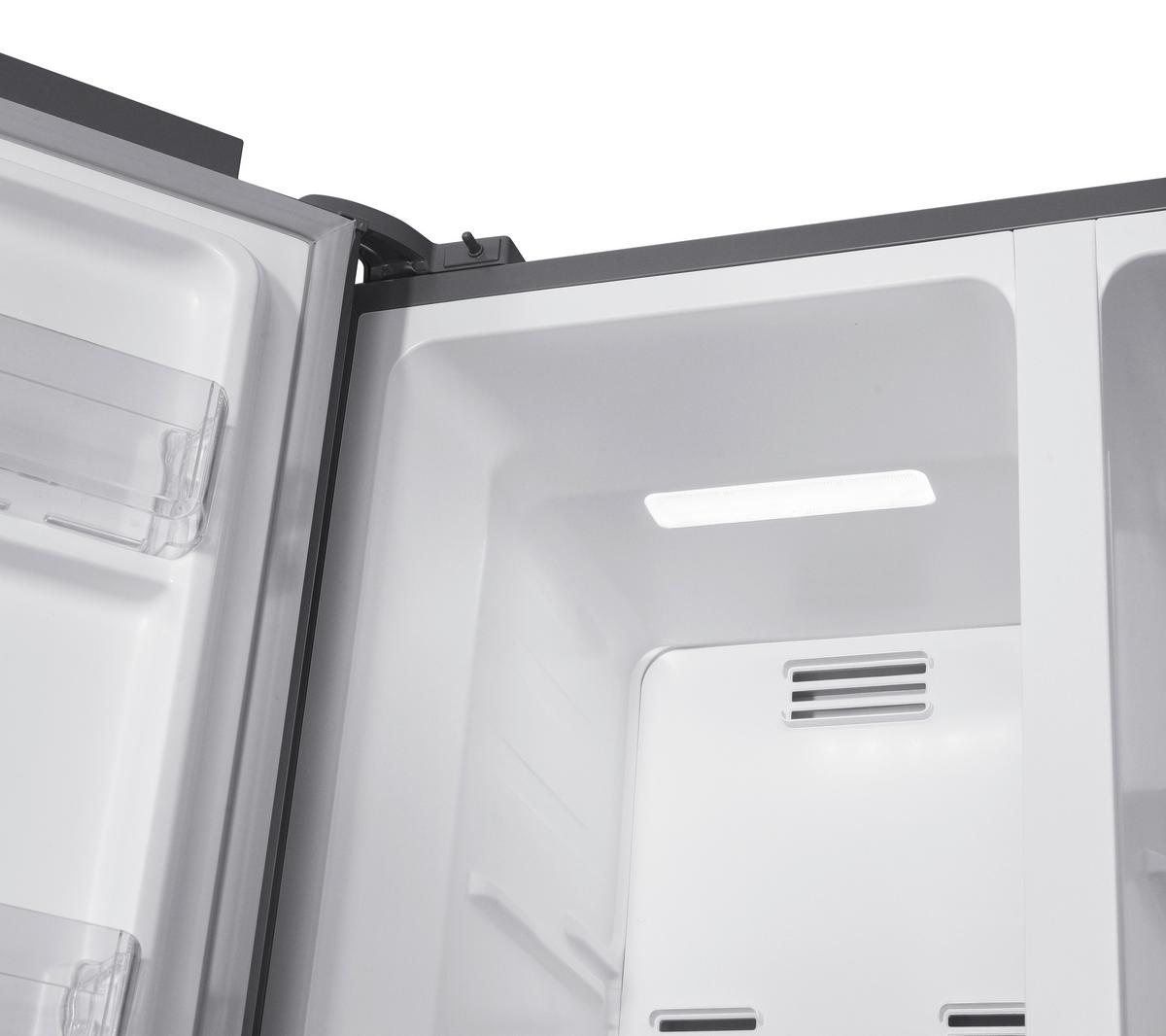 Side-by-Side AC178IXWS-16 Edelstahlfarben - Edelstahlfarben, Trend, Glas/Kunststoff (91/177/59cm) - Respekta