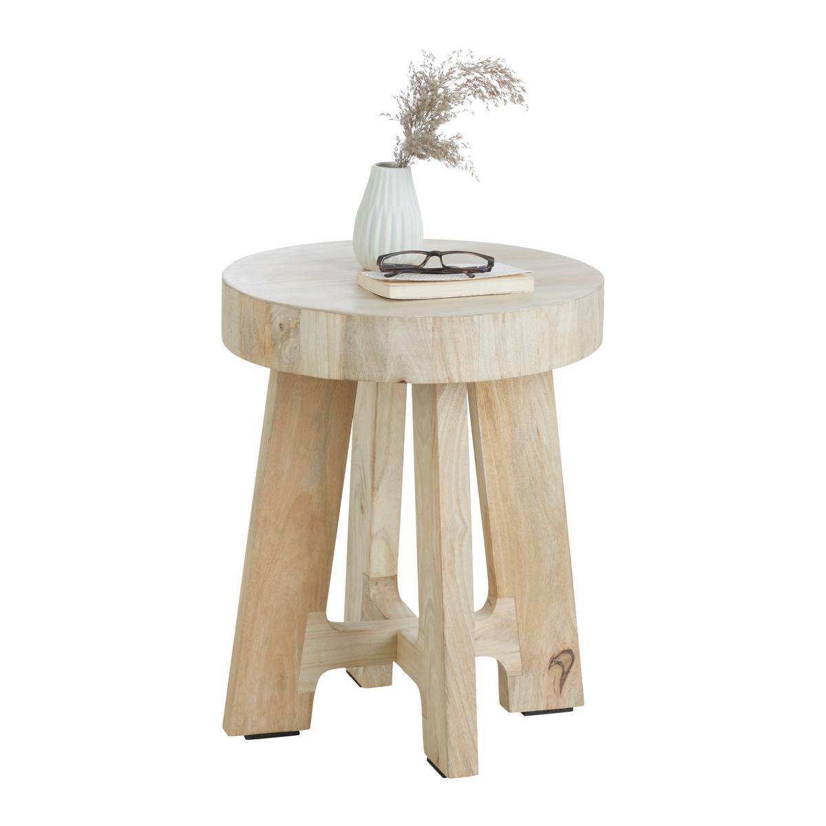 Beistelltisch Alex II in Naturfarben - Naturfarben, Natur, Holz (46/56/46cm) - Zandiara