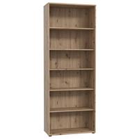 Regal Tempra 2, Barva Hrasta - barve aluminija/hrast artisan, Konvencionalno, leseni material (74/197,5/35cm) - Mömax