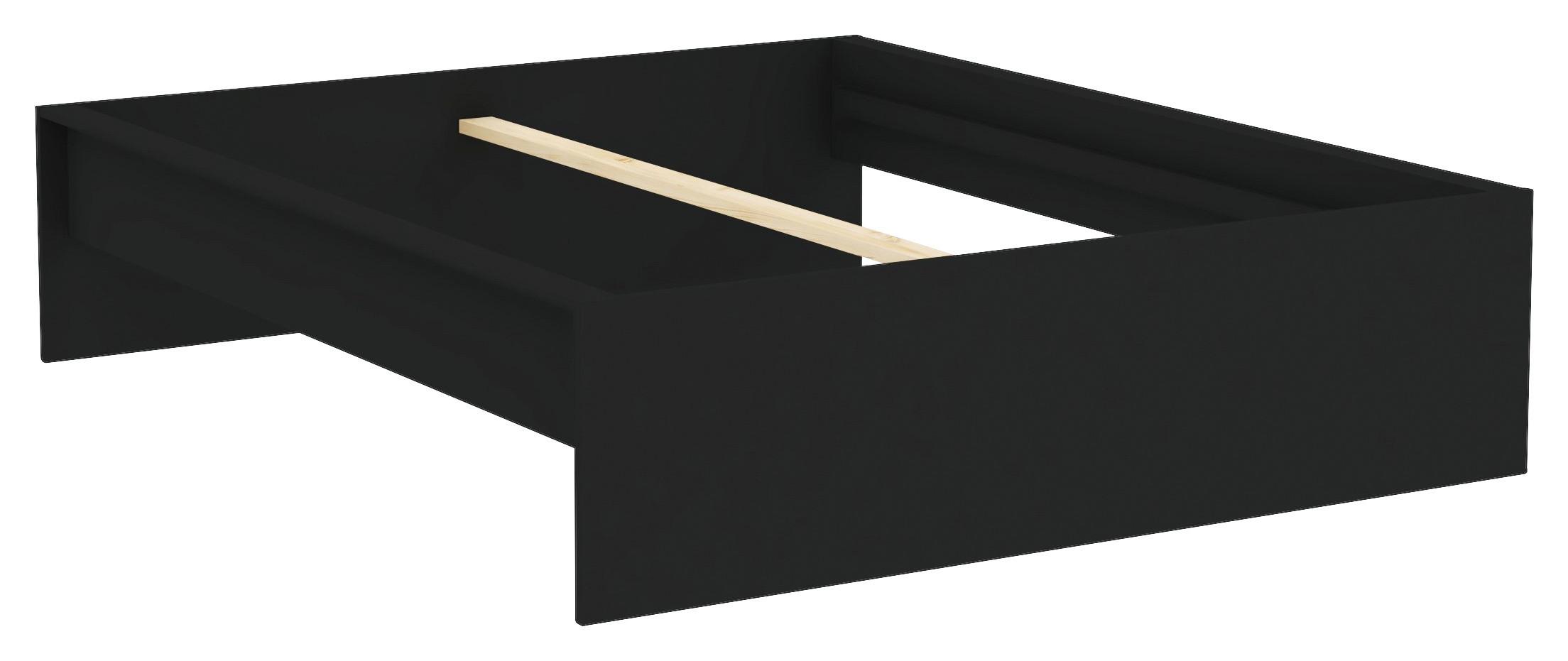 BEDFRAME UNIT 160 -BASED- - Antraciet, Konventionell, Houtcomposiet (160/200cm) - Based