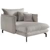 Relaxsessel Lava Silberfarben Cord - Silberfarben/Schwarz, MODERN, Textil/Metall (111/101/167cm) - Livetastic
