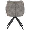 CHAISE ACCOUDOIRS CARO -GIGA- - gris/noir, Design, métal/textile (66/87/62cm) - Mömax