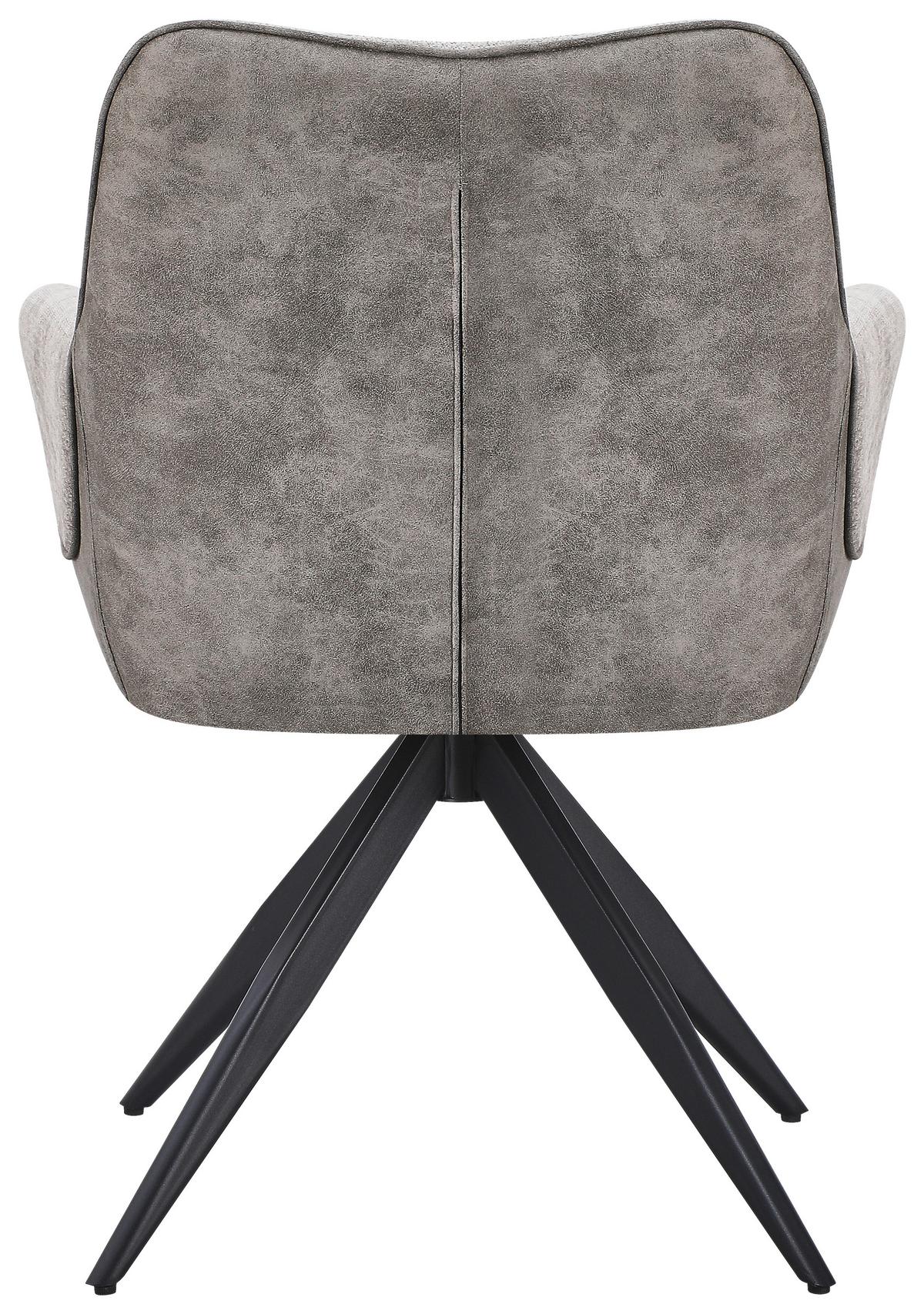 Naslanjač Cargo - siva/črna, Design, kovina/tekstil (66/87/62cm) - Mömax