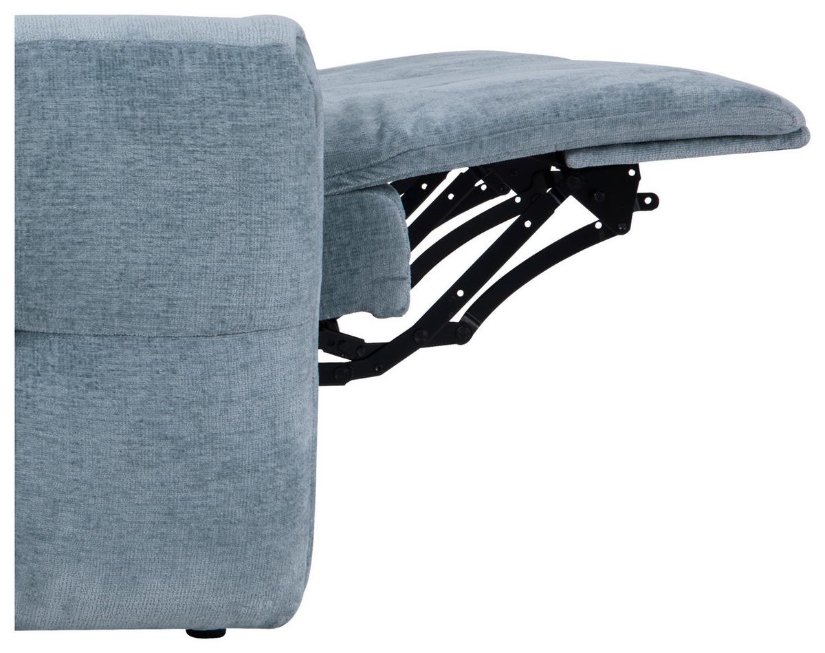 Dvosjed Luna - crna/svijetlo plava, Moderno, drvo/metal (192/80/105cm) - Mömax