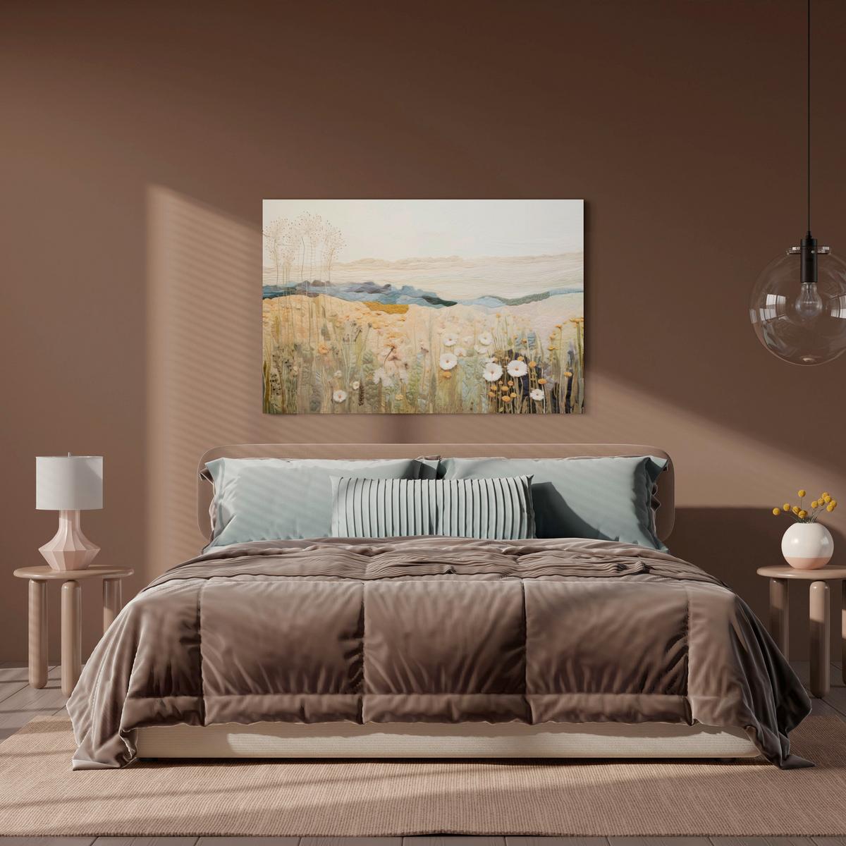 Leinwandbild Tactile Fields Multicolor ca. 70x100cm - Beige/Multicolor, Basics, Holz/Textil (70/100cm)