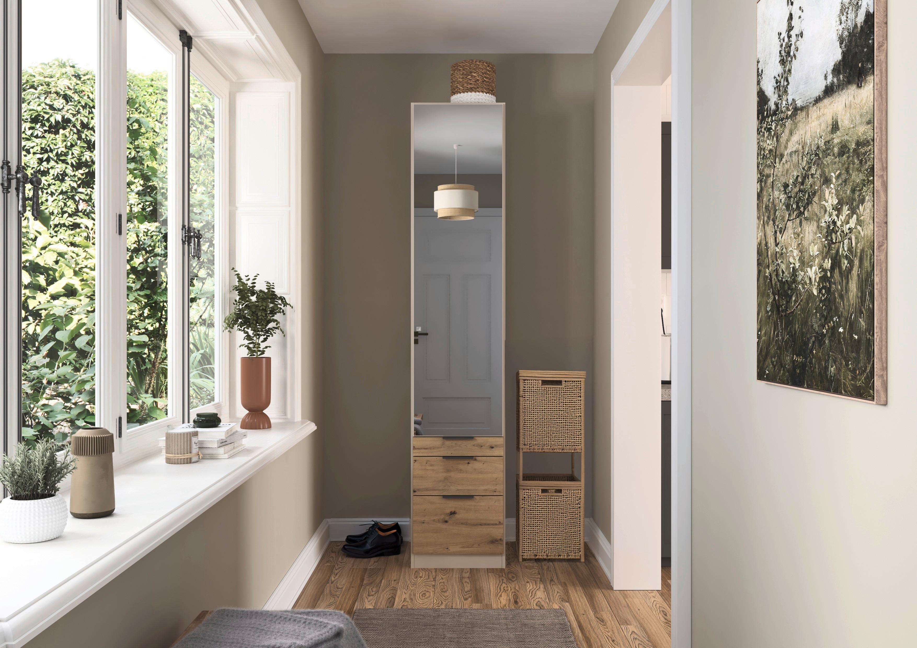 DULAP USI ROTATIVE ALABAMA - argintiu/culoare lemn stejar, Trend, material pe bază de lemn (47/229/54cm) - Modern Living