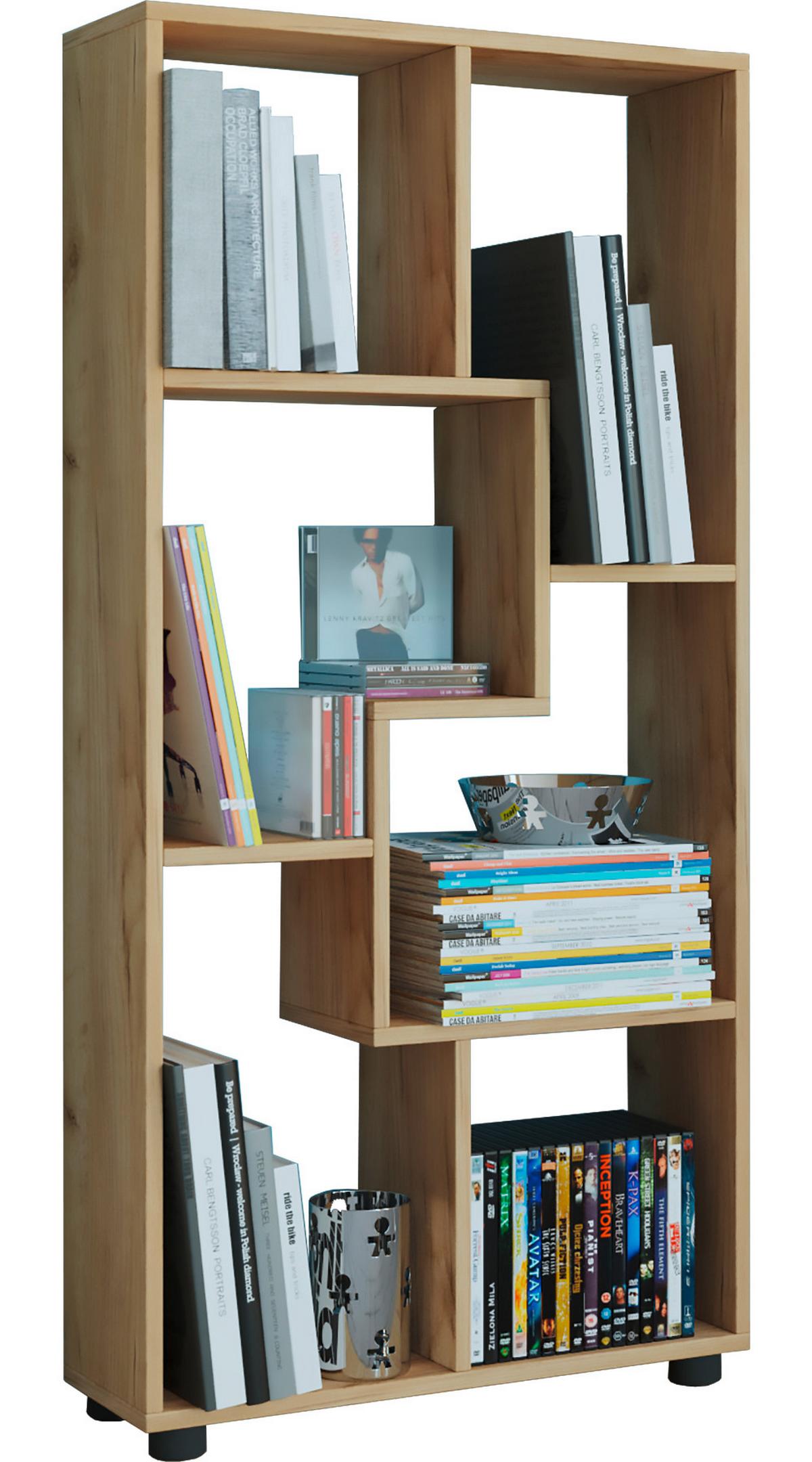 Regal Blina, Hrast - barve hrasta/barve medu, Basics, leseni material (60/119/20cm) - MID.YOU