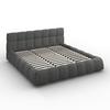 STOPPAD SÄNG MARIJA - mörkgrå/stålfärgad, Modern, metall/trä (180/200cm) - Bessagi Home