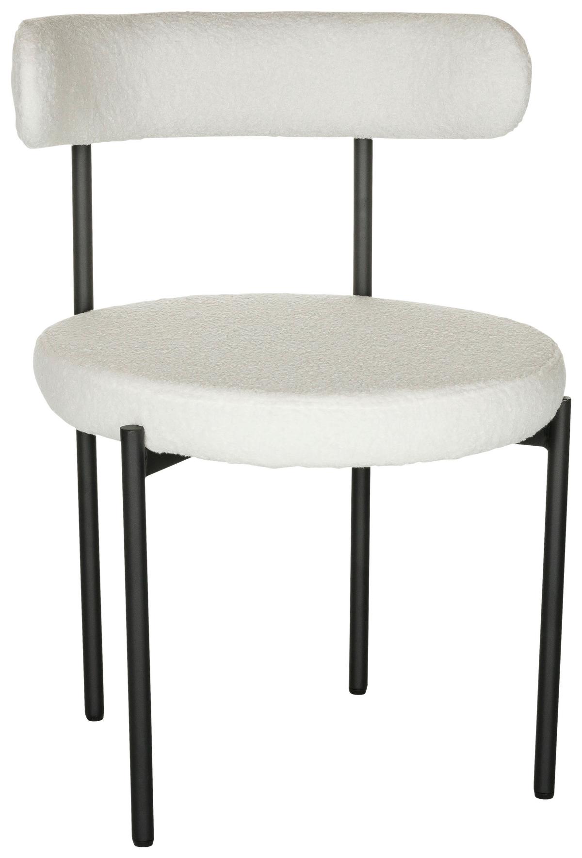 Stol Tedio, Bela - črna/bela, Basics, kovina/tekstil (55/78/56cm) - MID.YOU