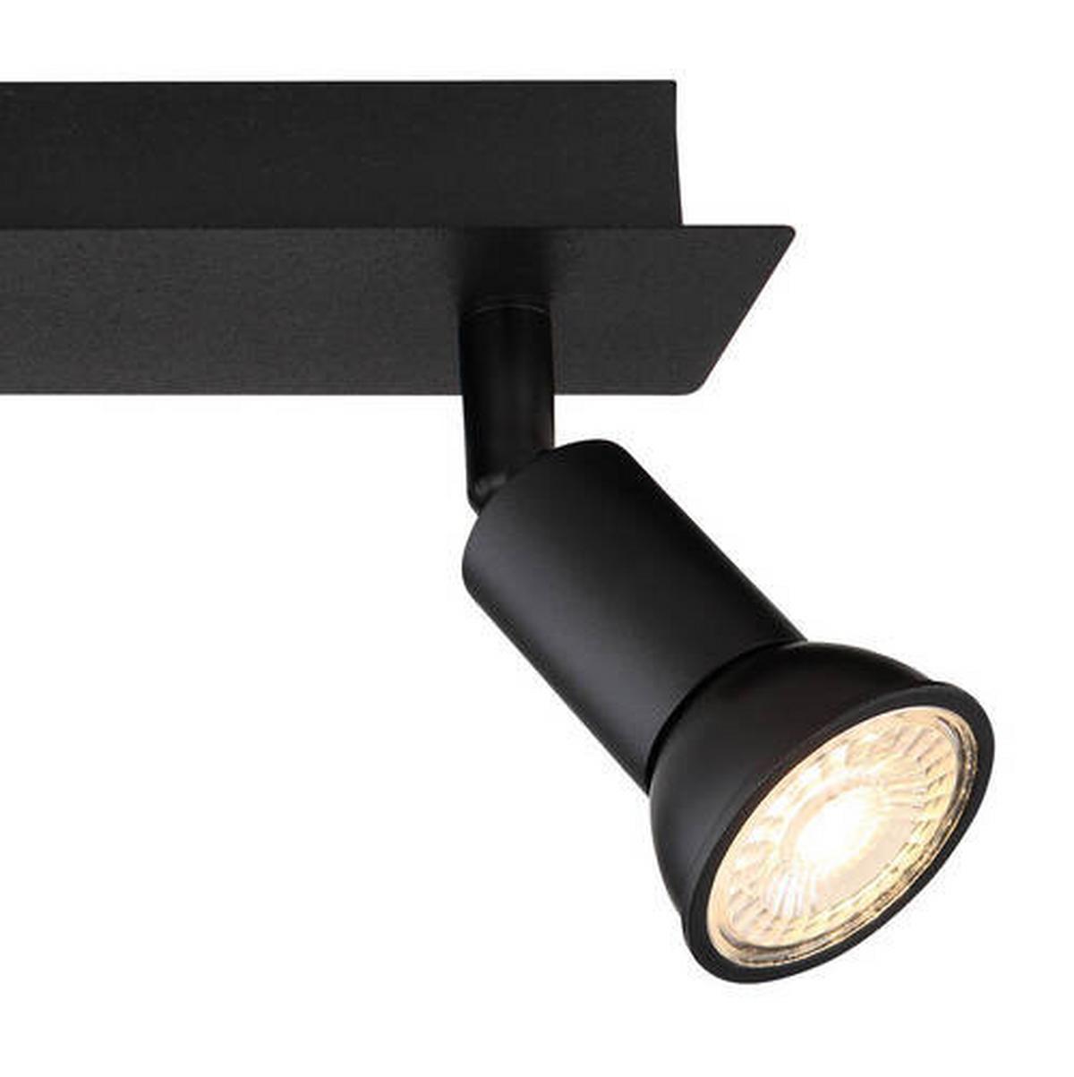 Strahler Drew in Schwarz max. 35 Watt - Schwarz, Design, Metall (40/6/9cm) - Globo
